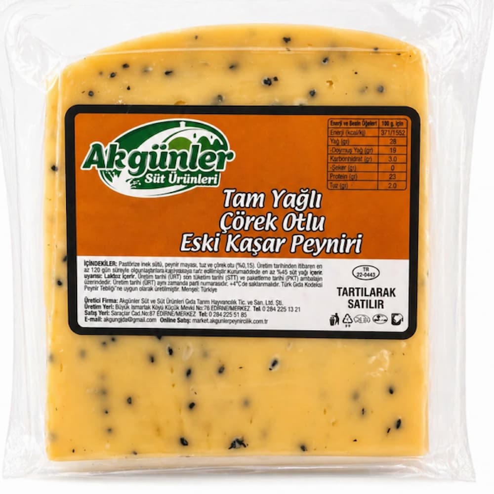 Çörek Otlu Göbek Kaşarı 350 Gr