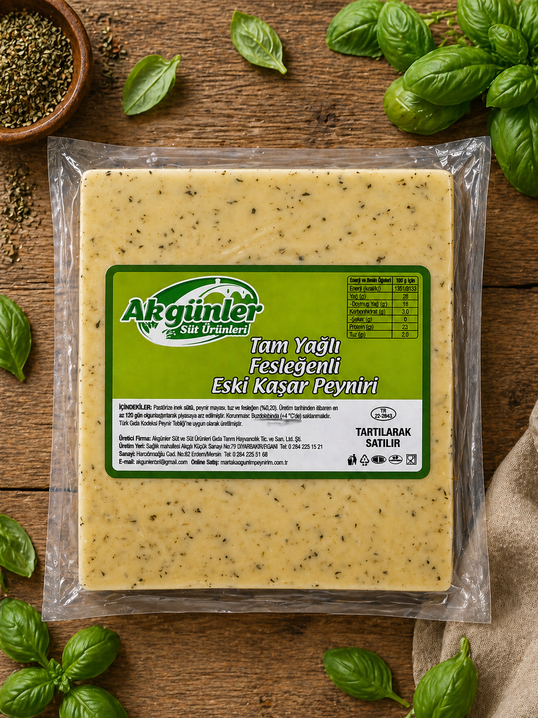 Fesleğenli Göbek Kaşarı 350 Gr - Görsel 3